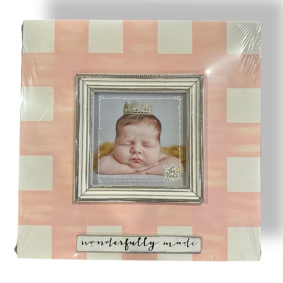 Pink and White Checkered Photo Frame - Picture 1 of 6